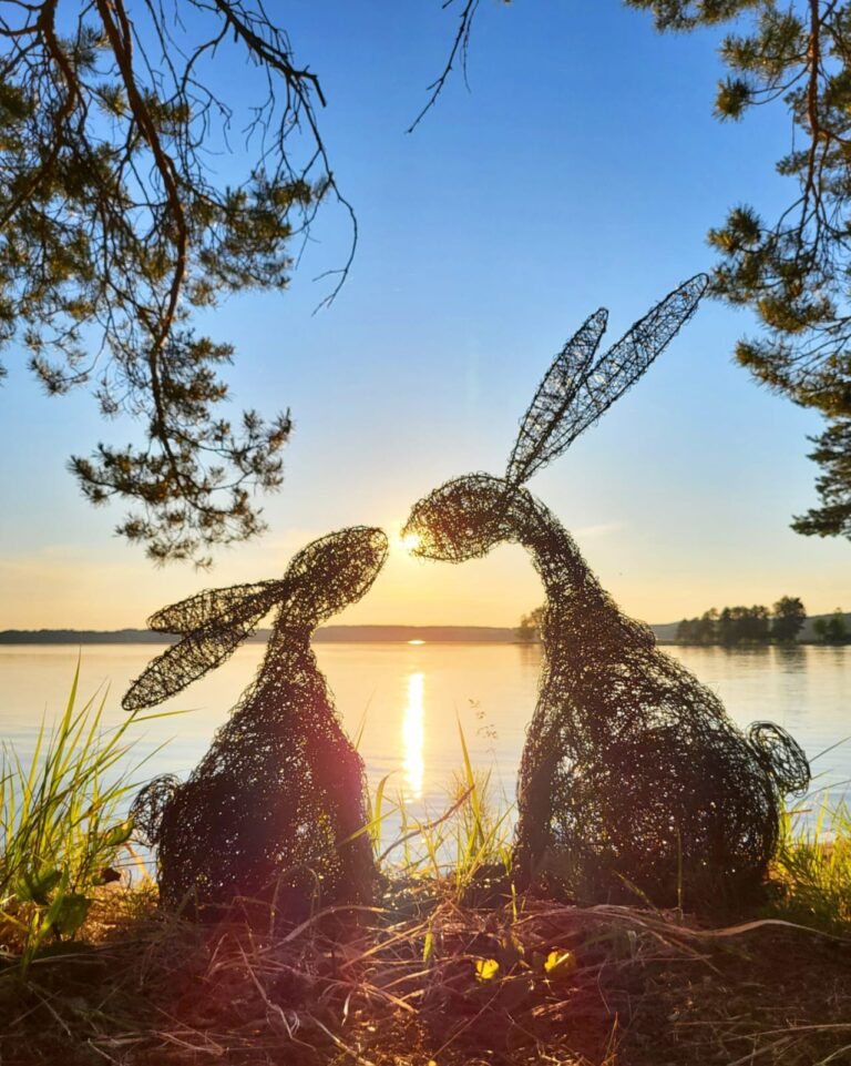 Rautalankataideteokset, kaksi pupua
