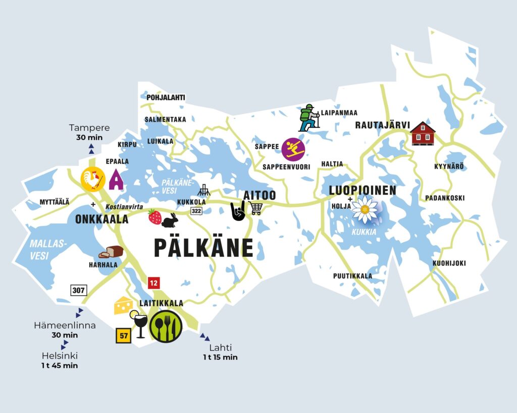 Pälkäneen kartta, piirroskuva